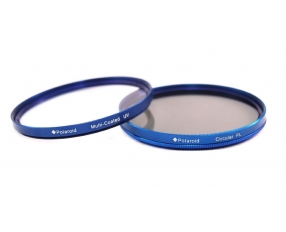 Набор из 2 фильтров Polaroid 72mm (MC UV Protector, CPL) синий