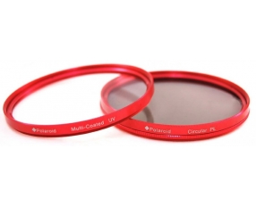 Набор из 2 фильтров Polaroid 67mm (MC UV Protector, CPL) красный