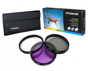 Набор из 3 фильтров Polaroid 55mm (UV,CPL,FLD)